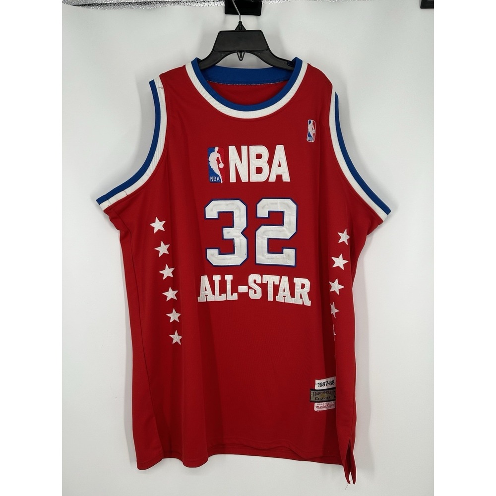 Mitchell & Ness Magic Johnson All Star 1987-88 Stitched Sewn Jersey Size 56 3XL‎